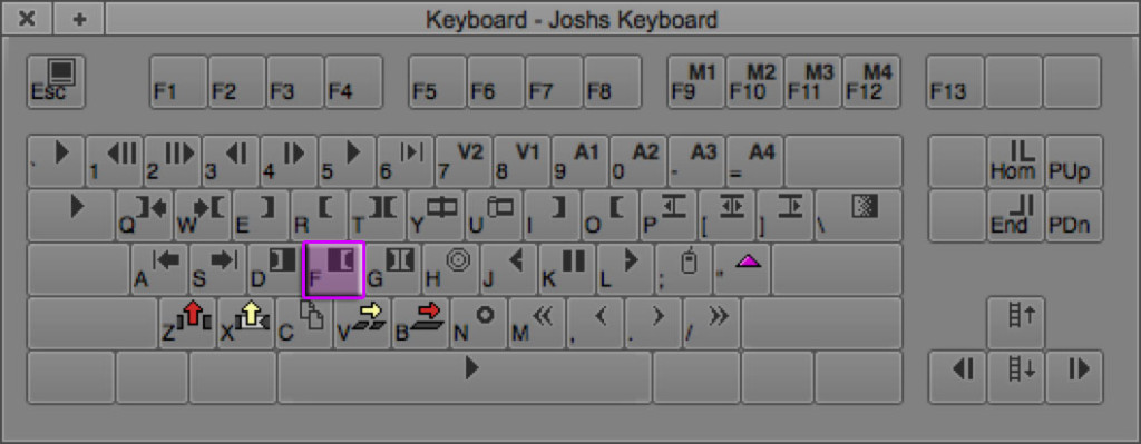 Clear Out Mark Keyboard Shortcut in Avid