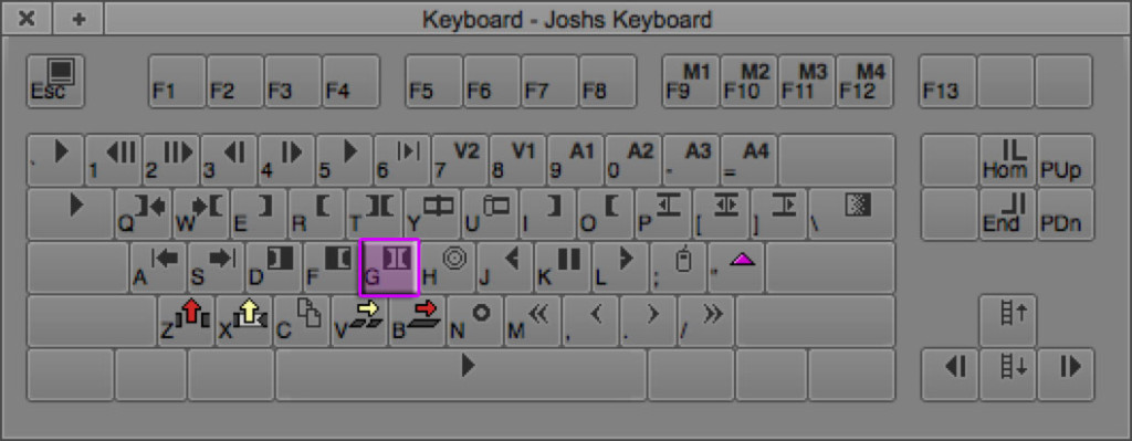 Clear Both Marks Keyboard Shortcut in Avid