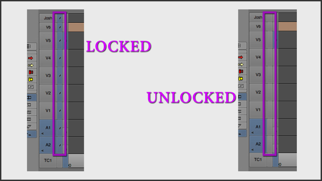 Locked vs. Unlocked Tracks in Avid
