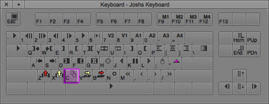 Copy-To-Clipboard Avid Editing Keyboard Shortcut (C)