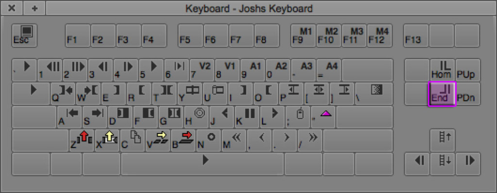 Go to End of Timeline keyboard shortcut in Avid