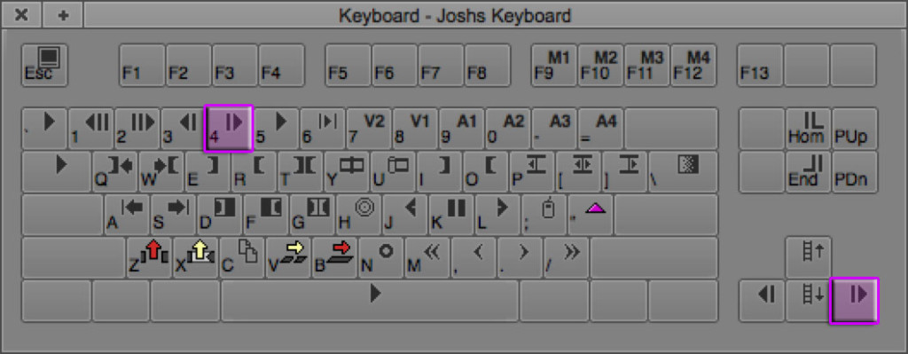 Step Forward 1 Frame keyboard shortcut in Avid