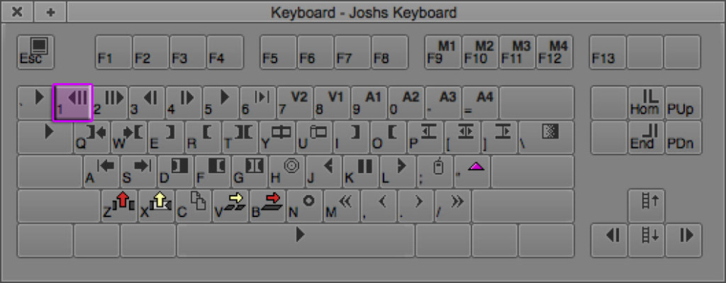 Step Backwards 10 Frames keyboard shortcut in Avid