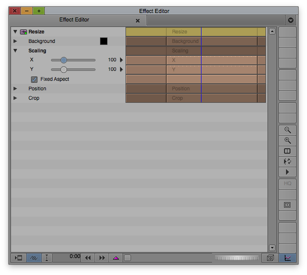 Resize Effect in Avid's Effect Editor