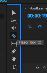 Razor Tool in Premiere