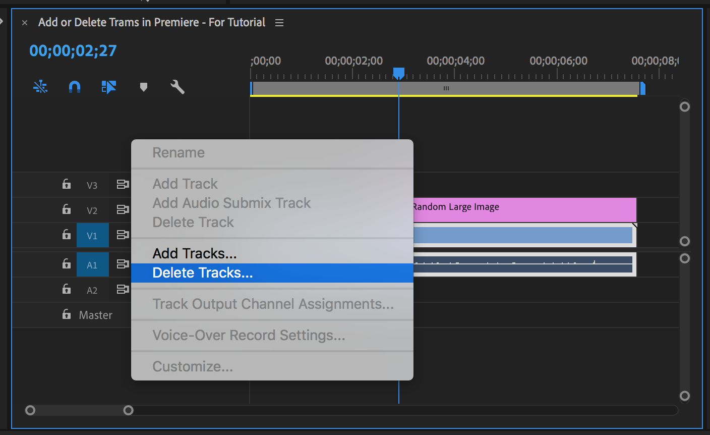 how to add video track in premiere pro