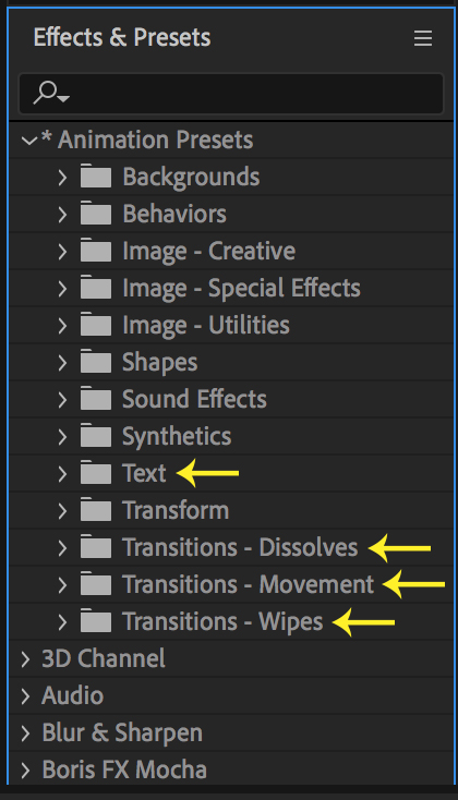 Easily Create Transitions Using Animation Presets in After Effects Easily Create Transitions Using Animation Presets in After Effects