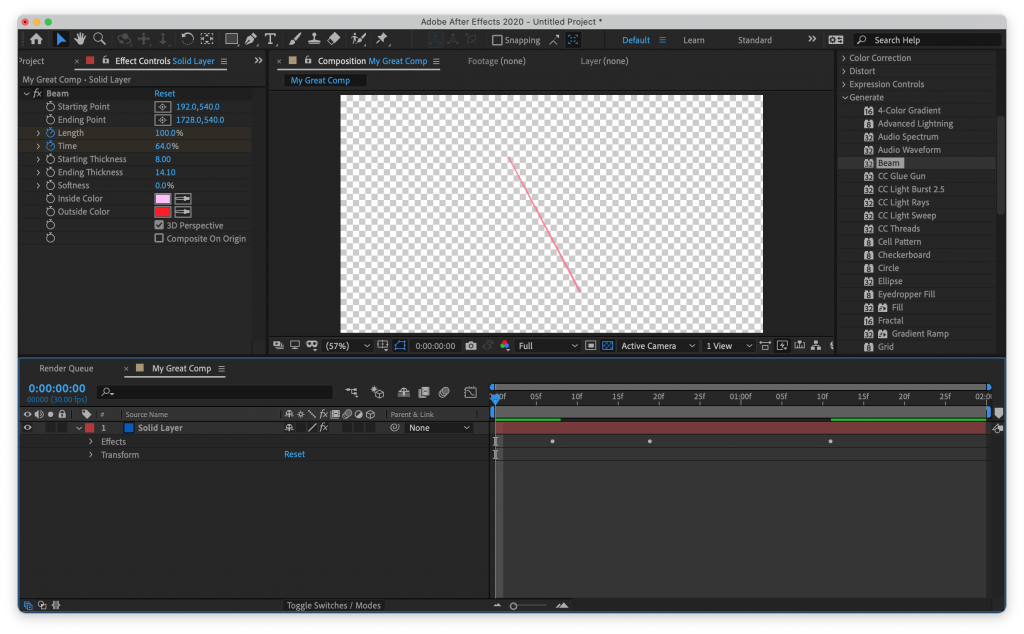 After Effects showing layer with keyframes not being able to be edited