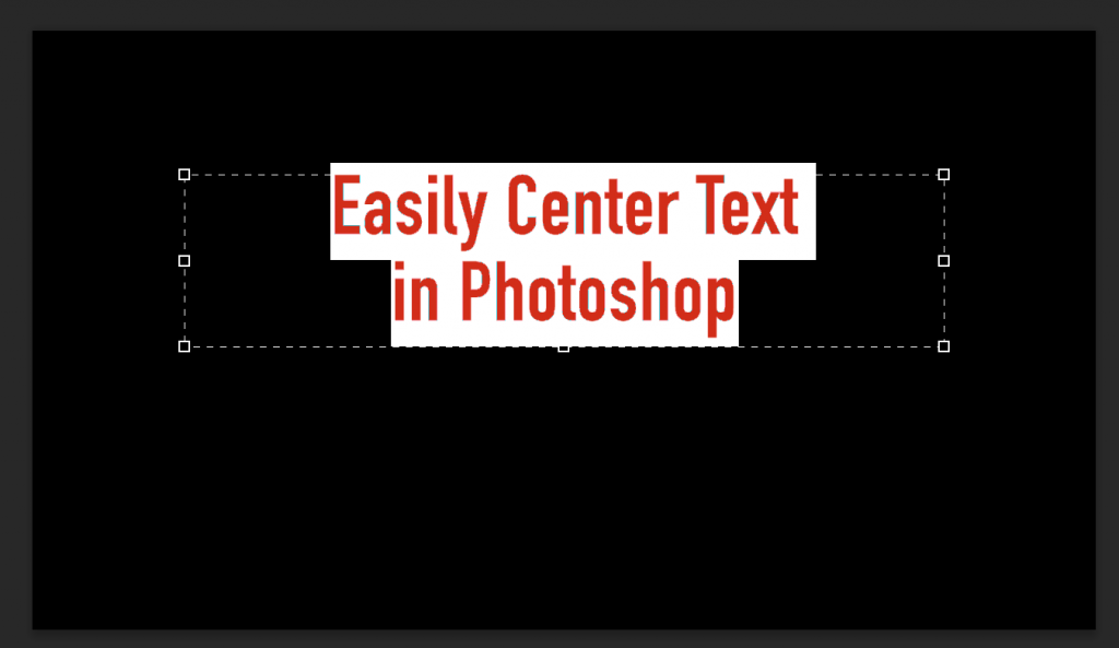Bounding box that fits around text layer n Photoshop