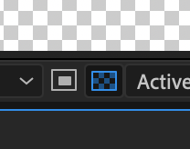 Transparency Background Toggle Button in After Effects
